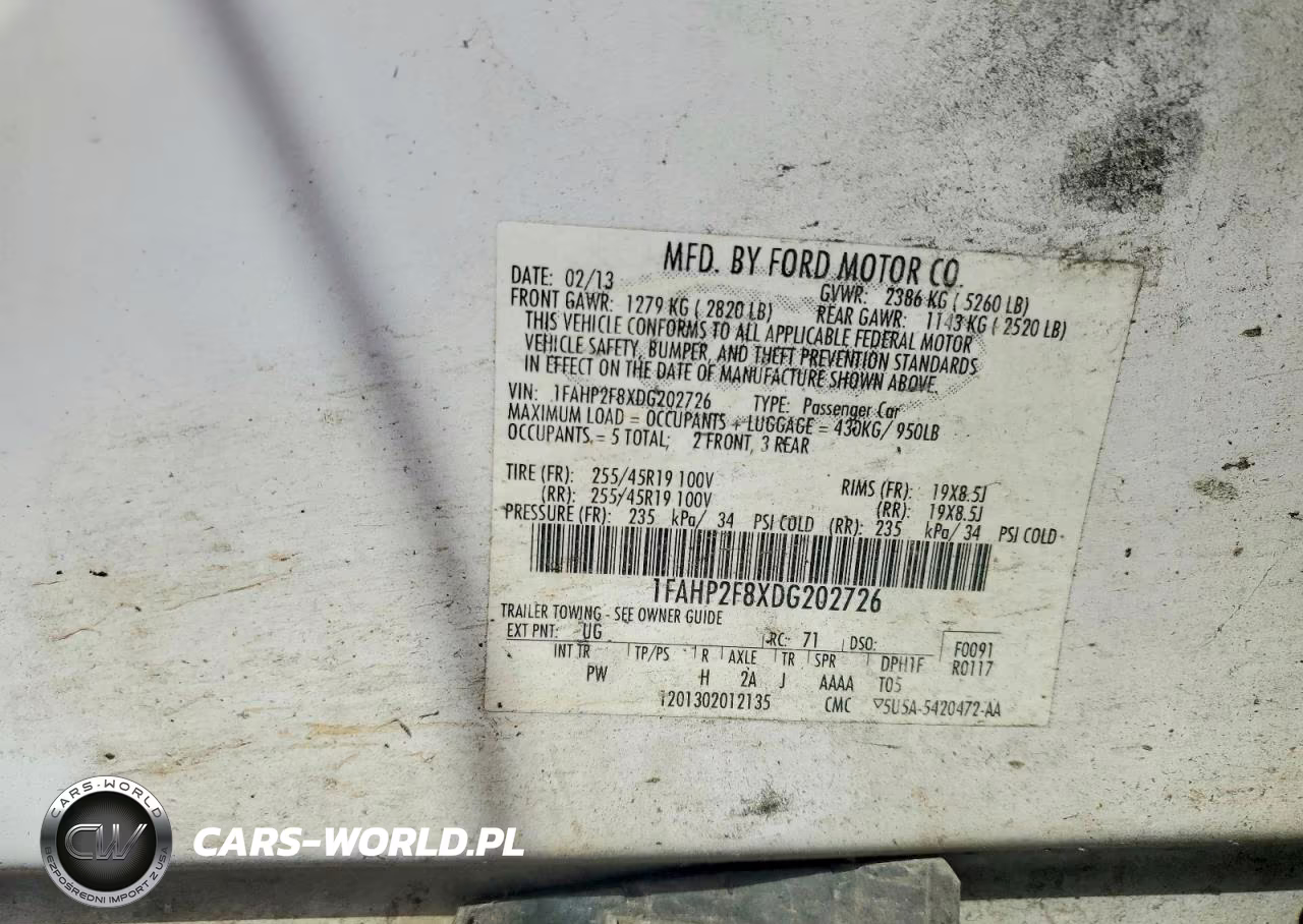 2013 Ford Taurus Limited VIN:1FAHP2F8XDG202726 - 12