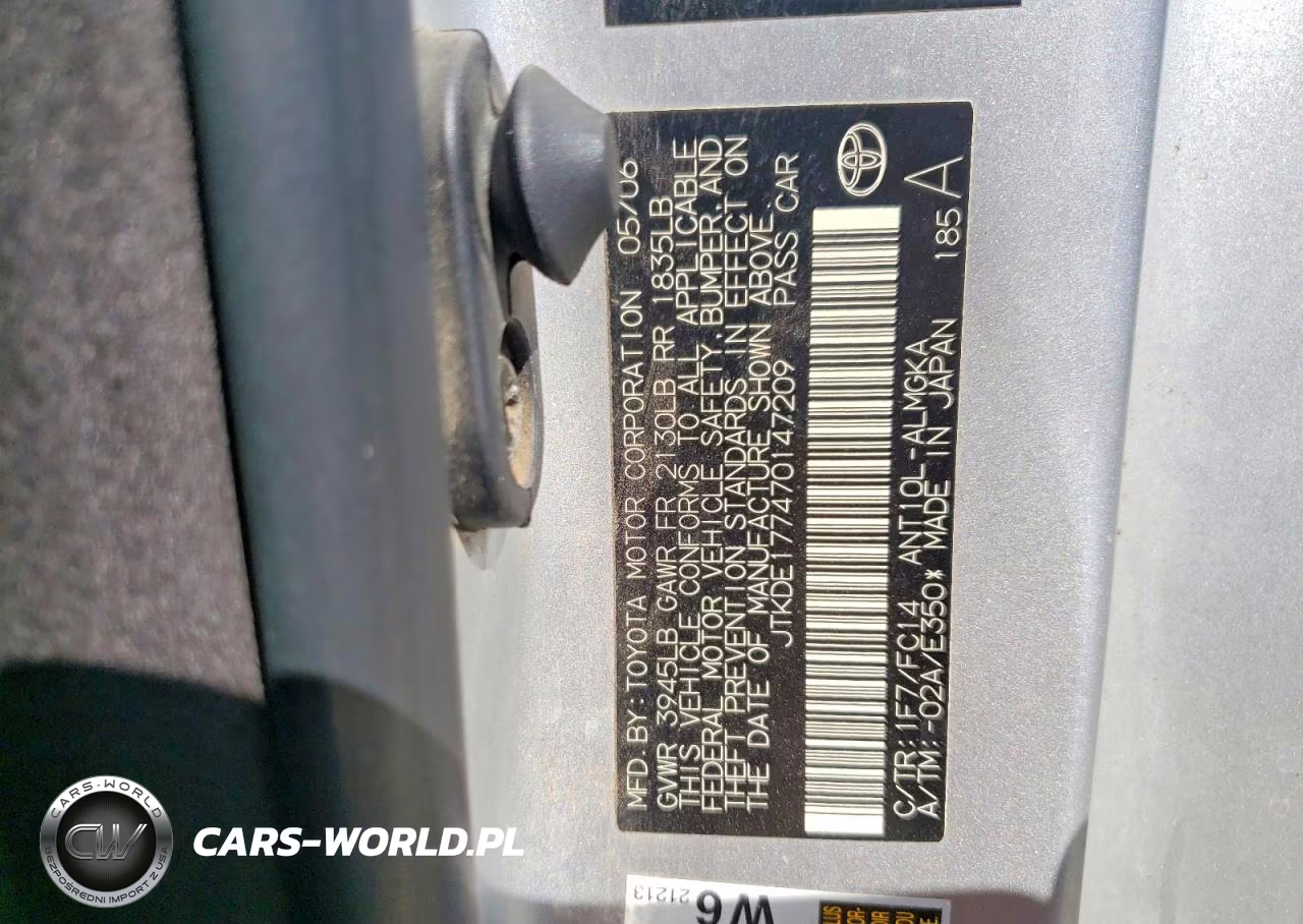 2007 Scion Tc Base VIN:JTKDE177470147209 - 12