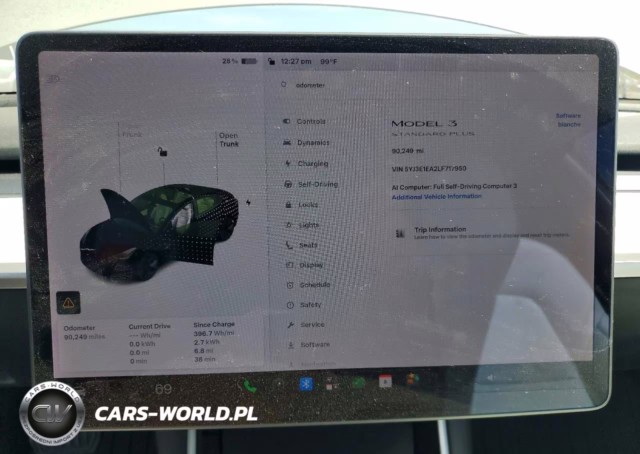 2020 Tesla Model 3 VIN:5YJ3E1EA2LF717950 - 9