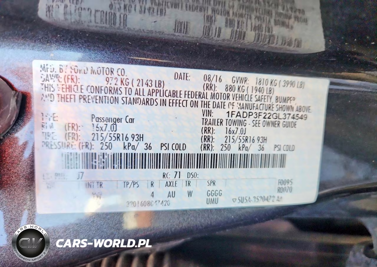 2016 Ford Focus Se VIN:1FADP3F22GL374549 - 13