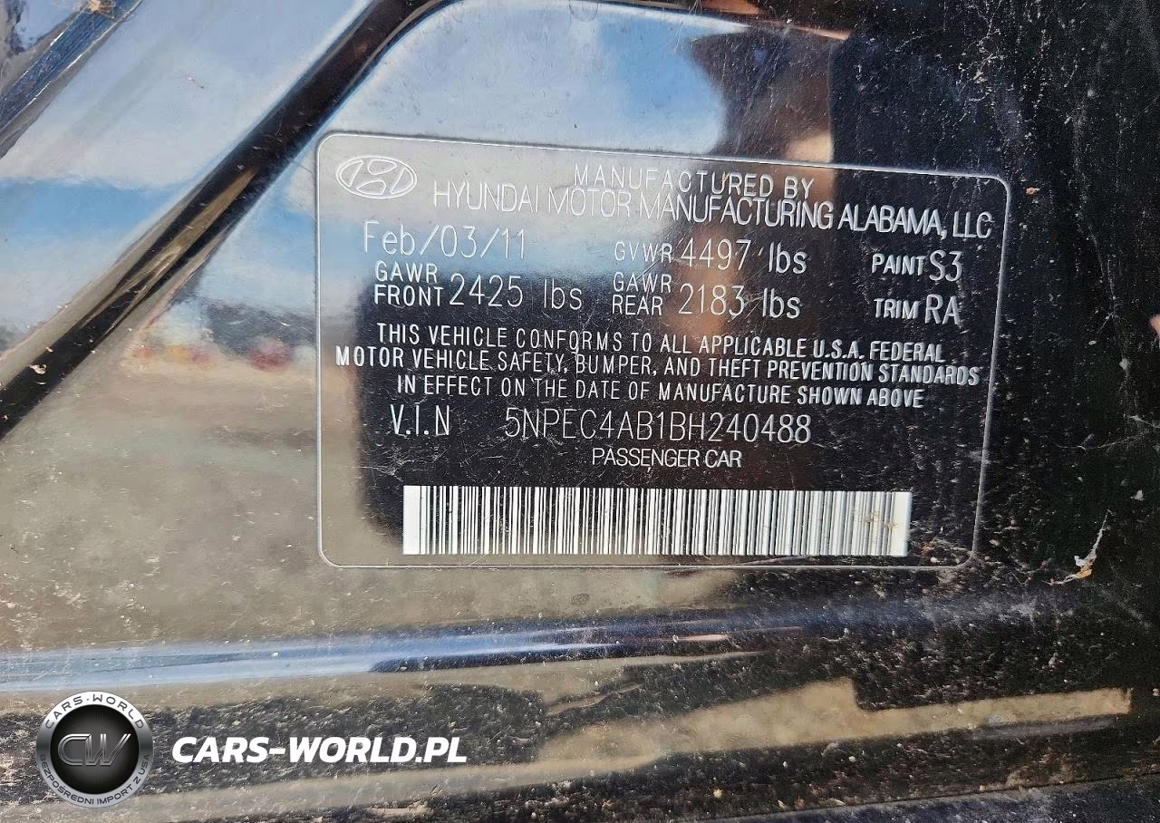 2011 Hyundai Sonata Limited 2.0T VIN:5NPEC4AB1BH240488 - 12