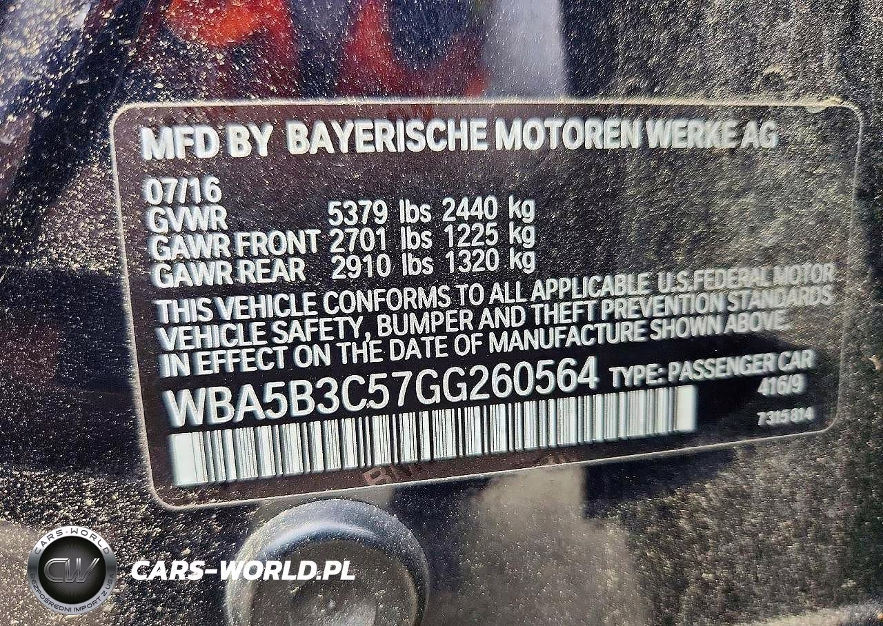 2016 BMW 535 Xi VIN:WBA5B3C57GG260564 - 13