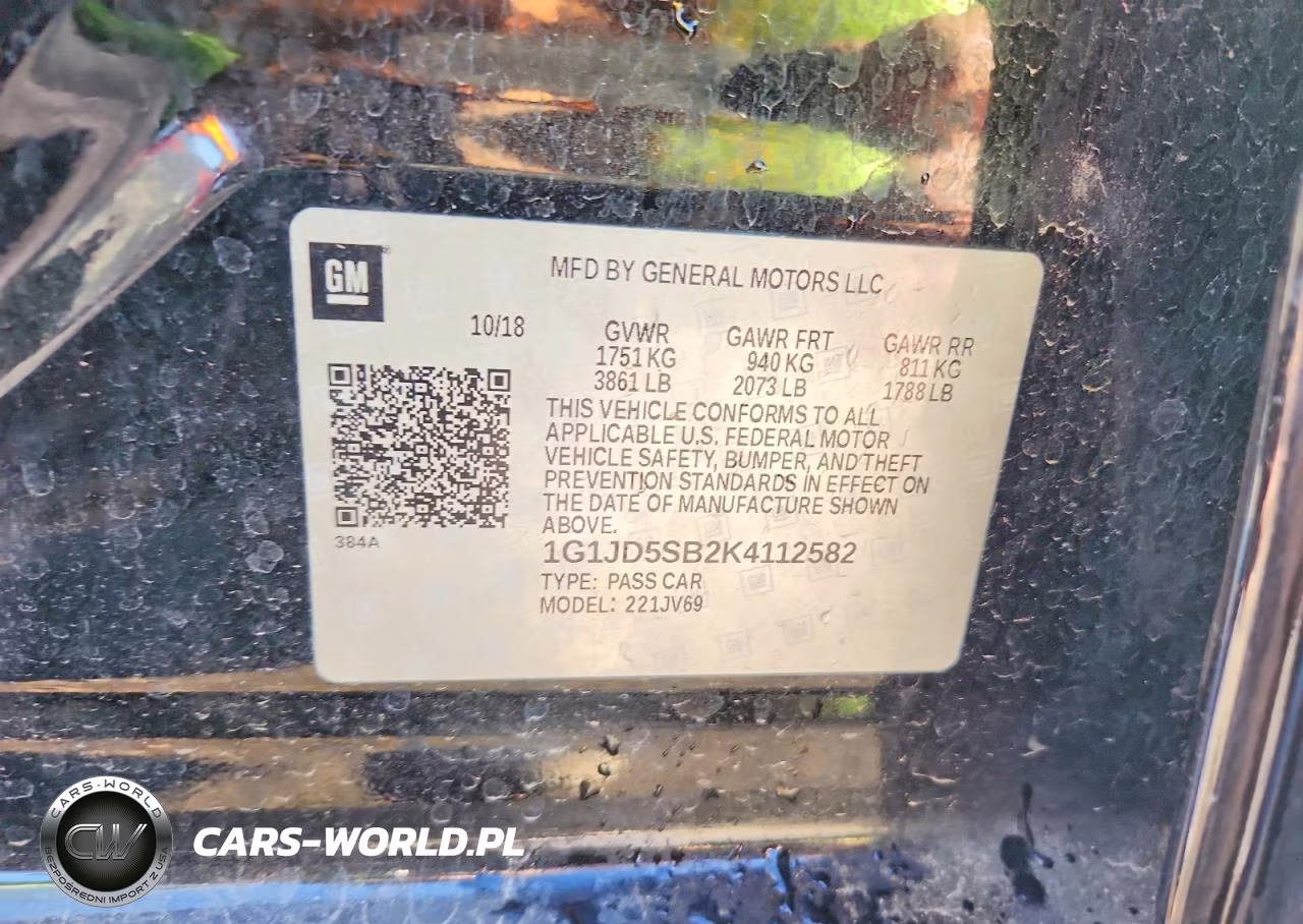 2019 Chevrolet Sonic Lt VIN:1G1JD5SB2K4112582 - 13