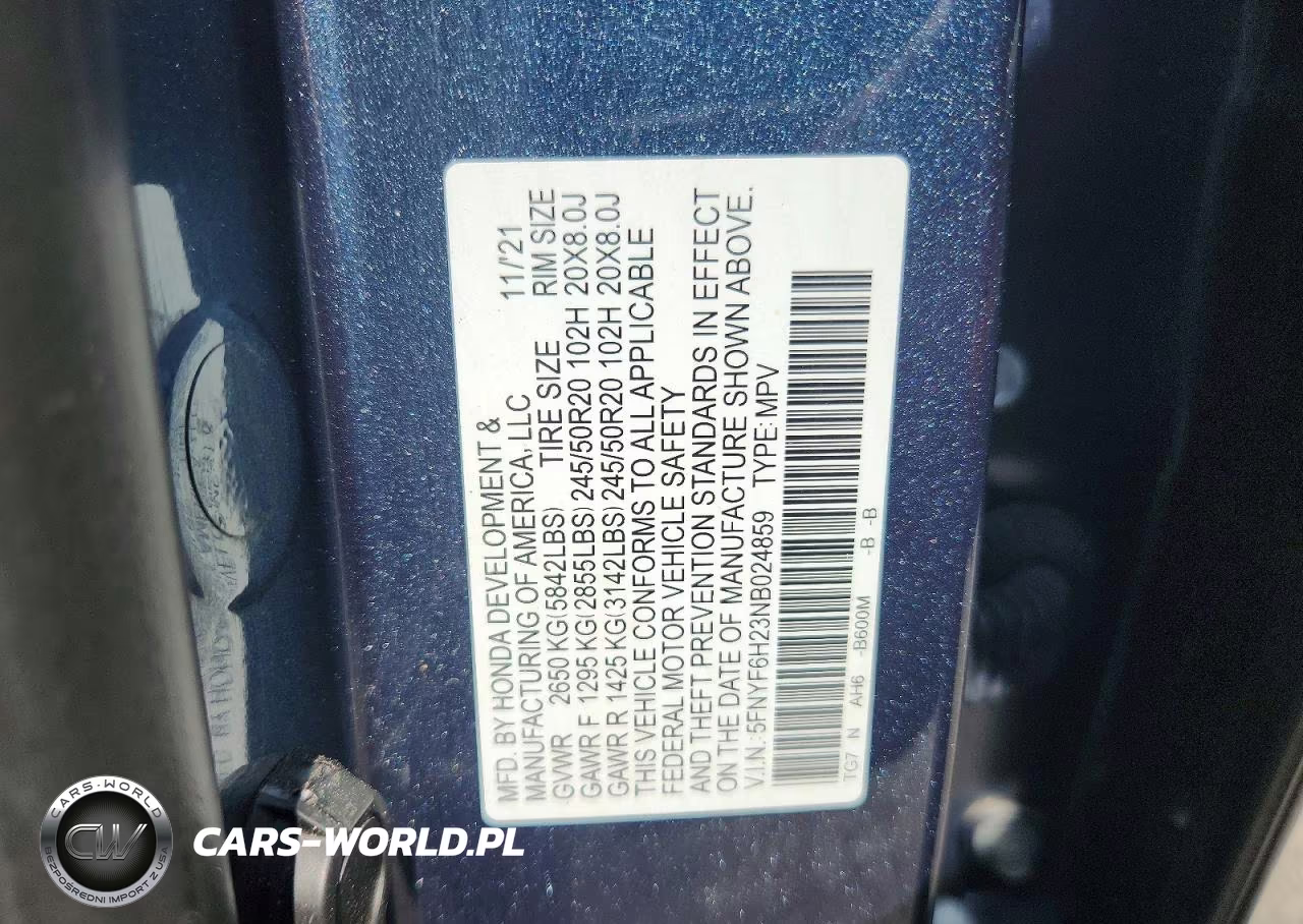 2022 Honda Pilot Se VIN:5FNYF6H23NB024859 - 13