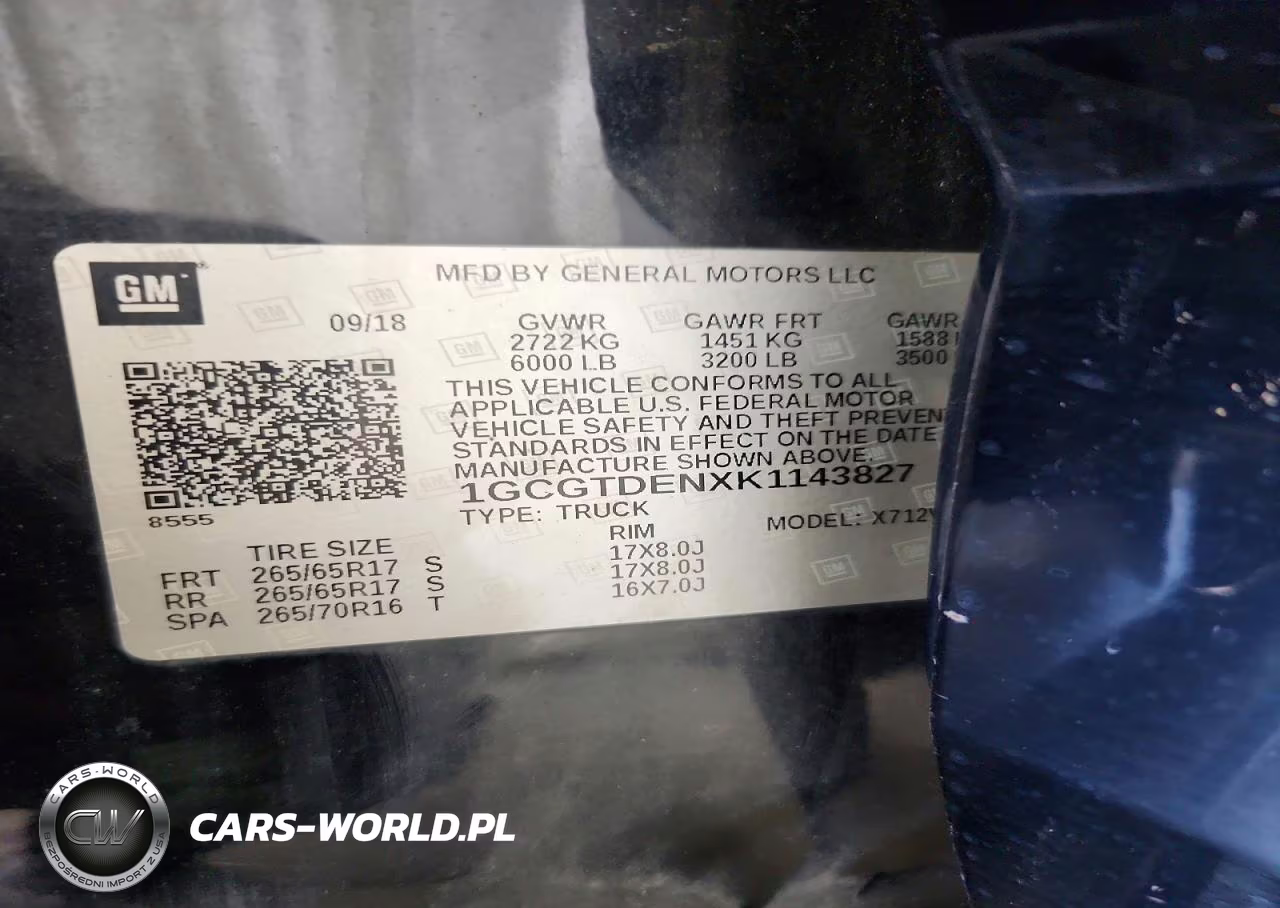 2019 Chevrolet Colorado Z71 VIN:1GCGTDENXK1143827 - 12