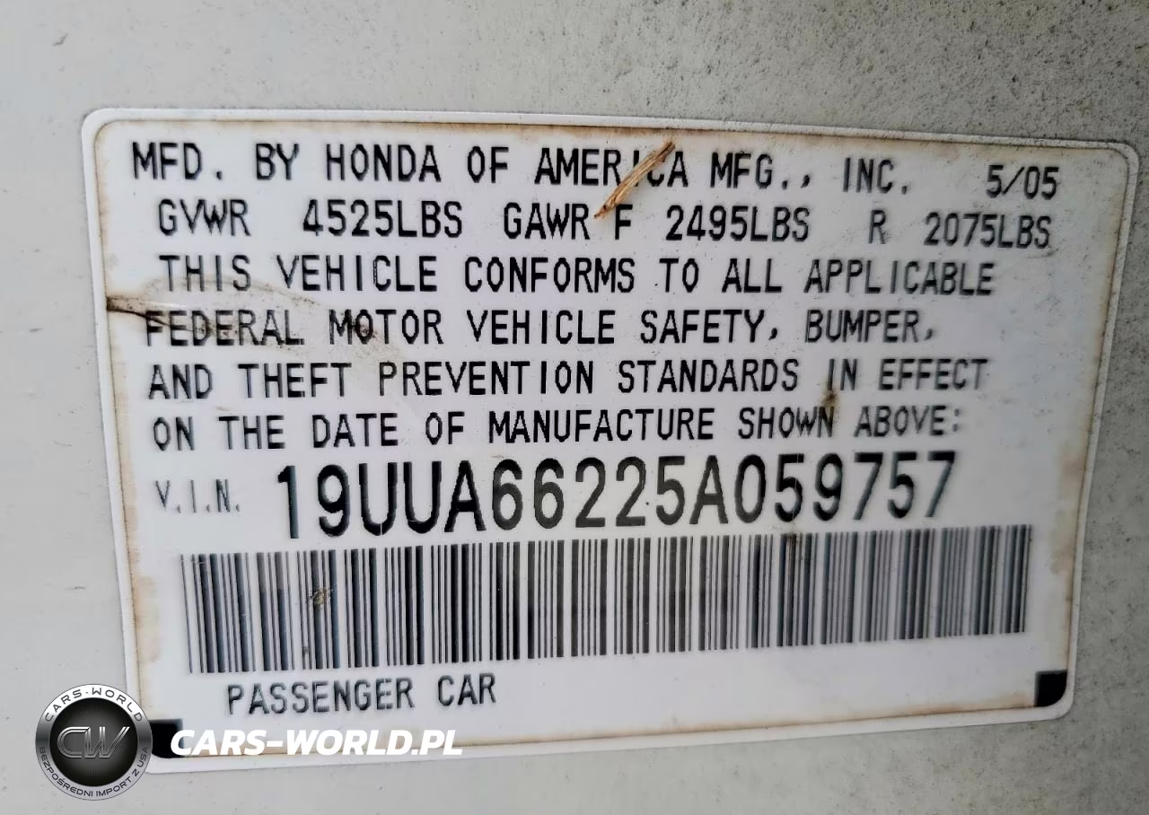 2005 Acura Tl VIN:19UUA66225A059757 - 12