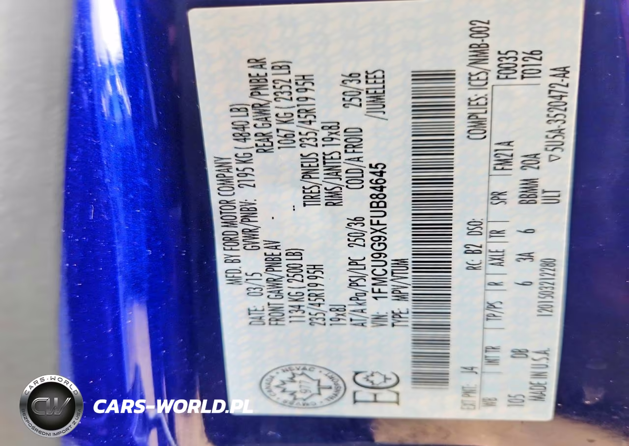 2015 Ford Escape Se VIN:1FMCU9G9XFUB84645 - 13