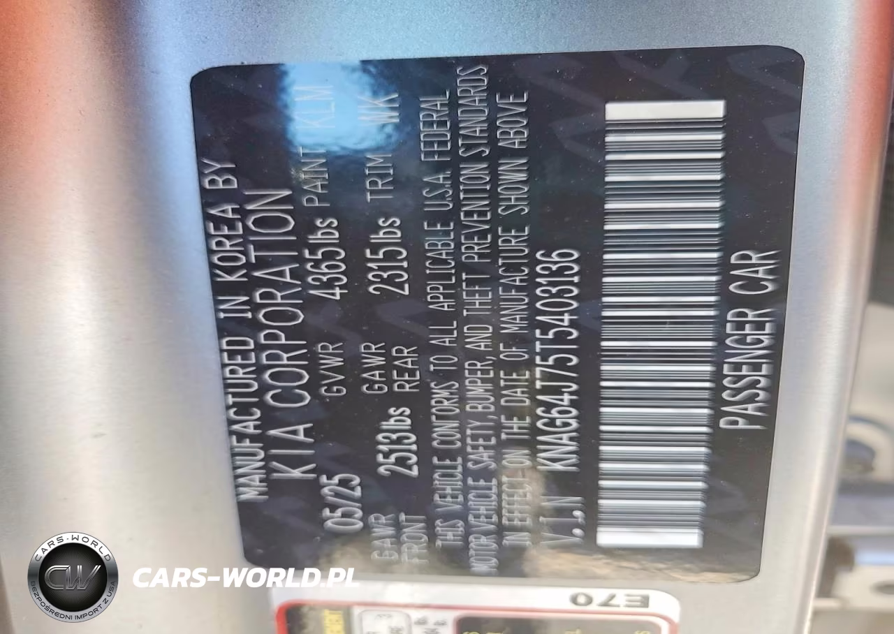 2026 Kia K5 Gt Line VIN:KNAG64J75T5403136 - 12