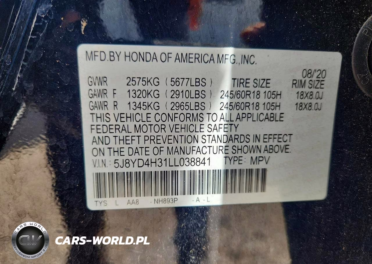 2020 Acura Mdx VIN:5J8YD4H31LL038841 - 13