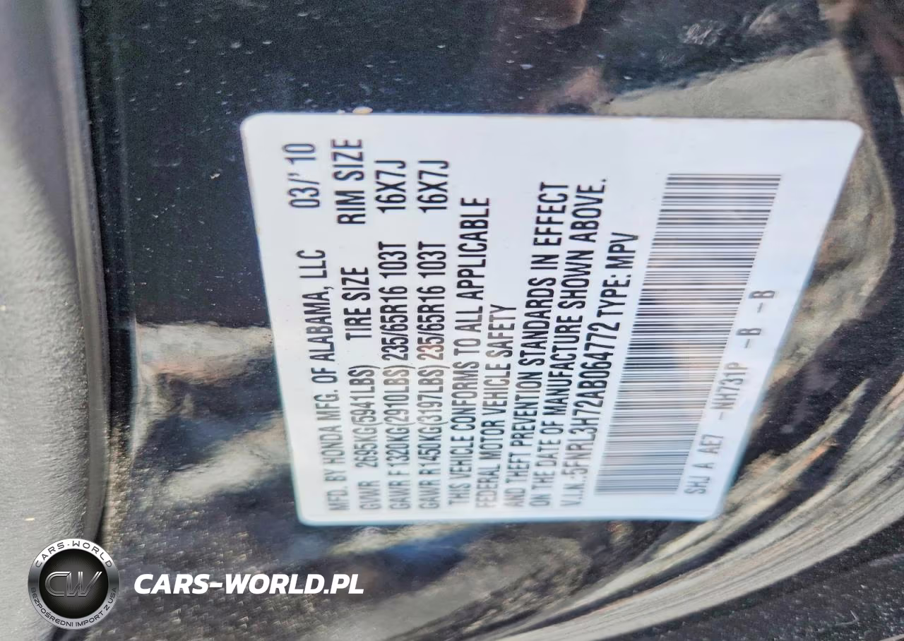2010 Honda Odyssey Exl VIN:5FNRL3H72AB064772 - 13