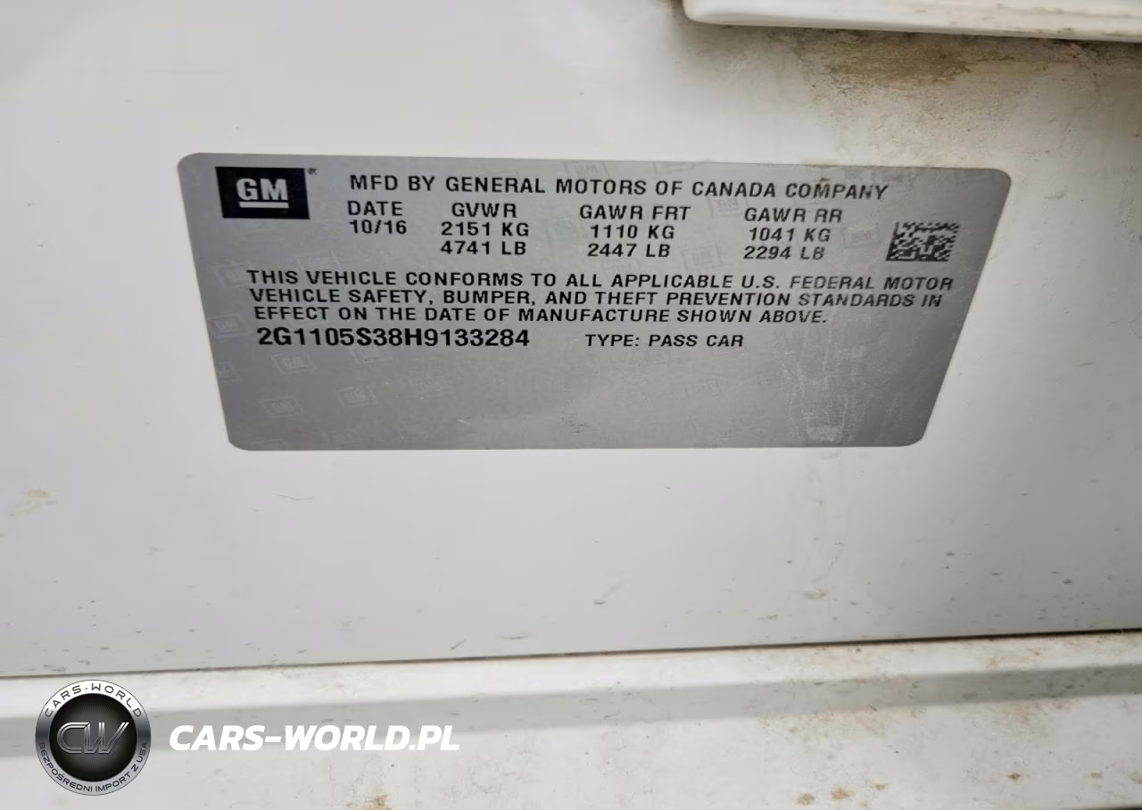 2017 Chevrolet Impala Lt VIN:2G1105S38H9133284 - 12
