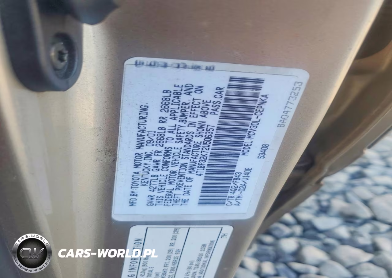 2002 Toyota Camry Le V6 VIN:4T1BF32K72U506357 - 12