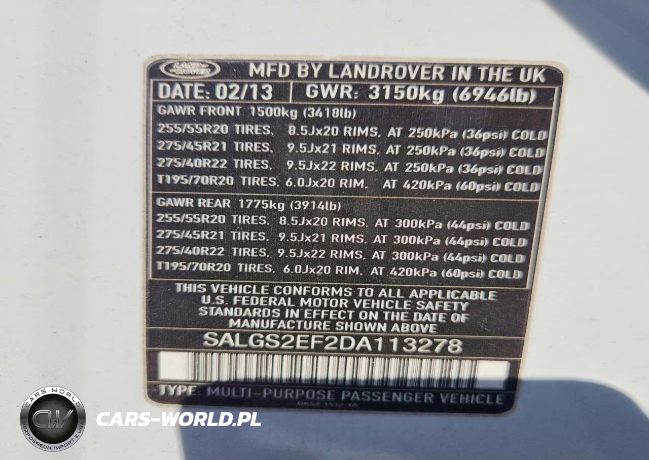 2013 Land Rover Range Rover Supercharged VIN:SALGS2EF2DA113278 - 14