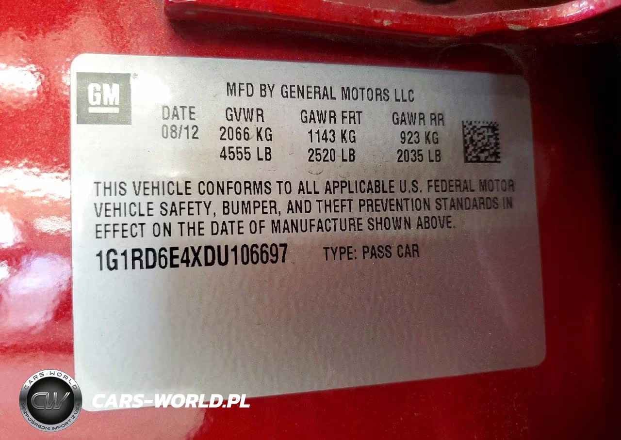 2013 Chevrolet Volt VIN:1G1RD6E4XDU106697 - 12