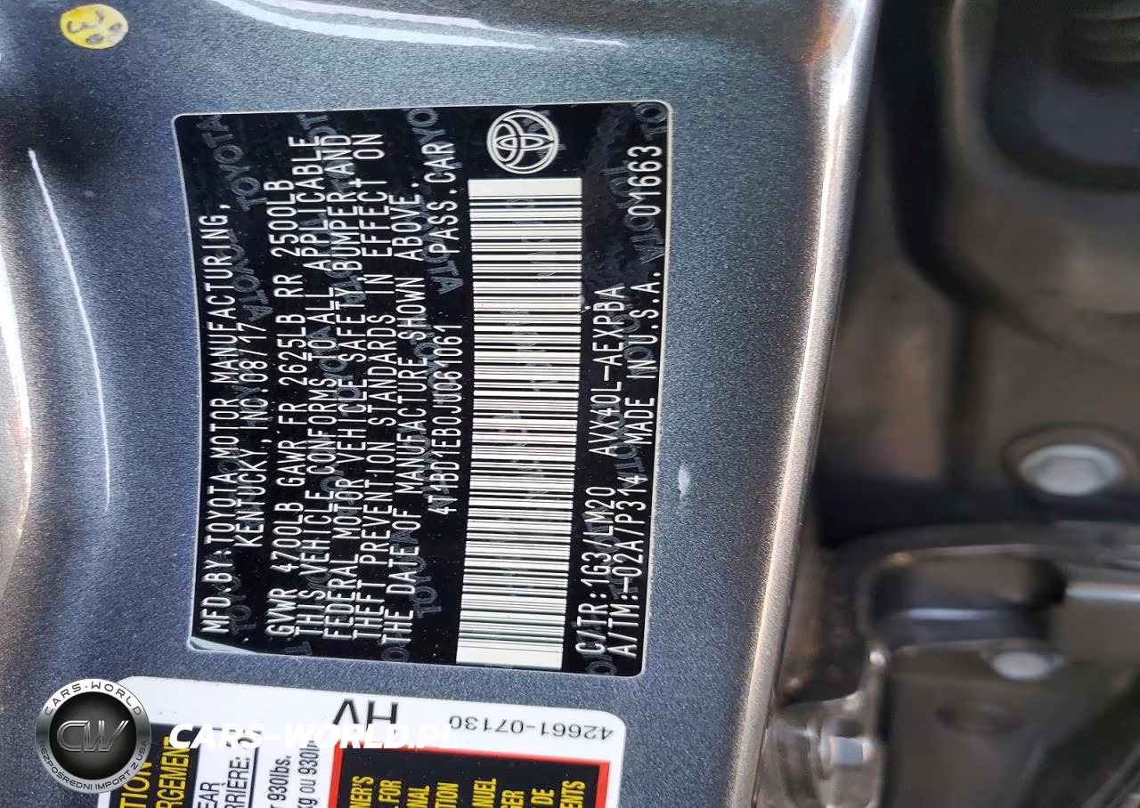 2018 Toyota Avalon Hybrid Limited VIN:4T1BD1EB0JU061061 - 12