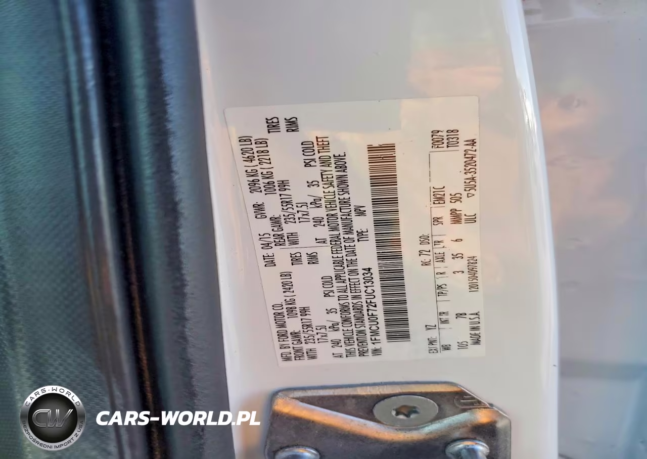 2015 Ford Escape S VIN:1FMCU0F72FUC13034 - 12