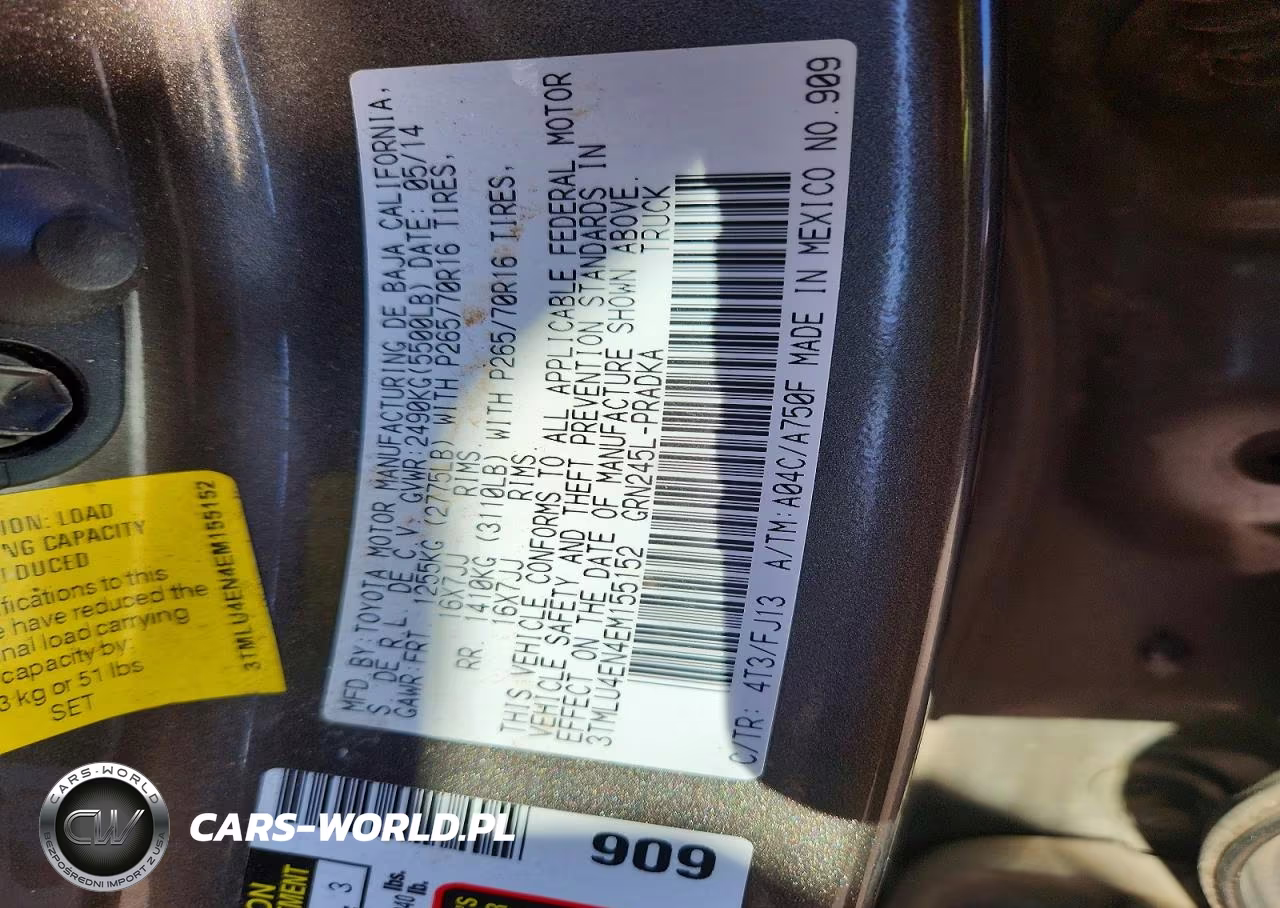 2014 Toyota Tacoma V6 VIN:3TMLU4EN4EM155152 - 13