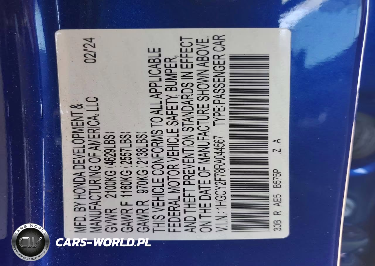 2024 Honda Accord Hybrid Sport-L VIN:1HGCY2F78RA044567 - 12