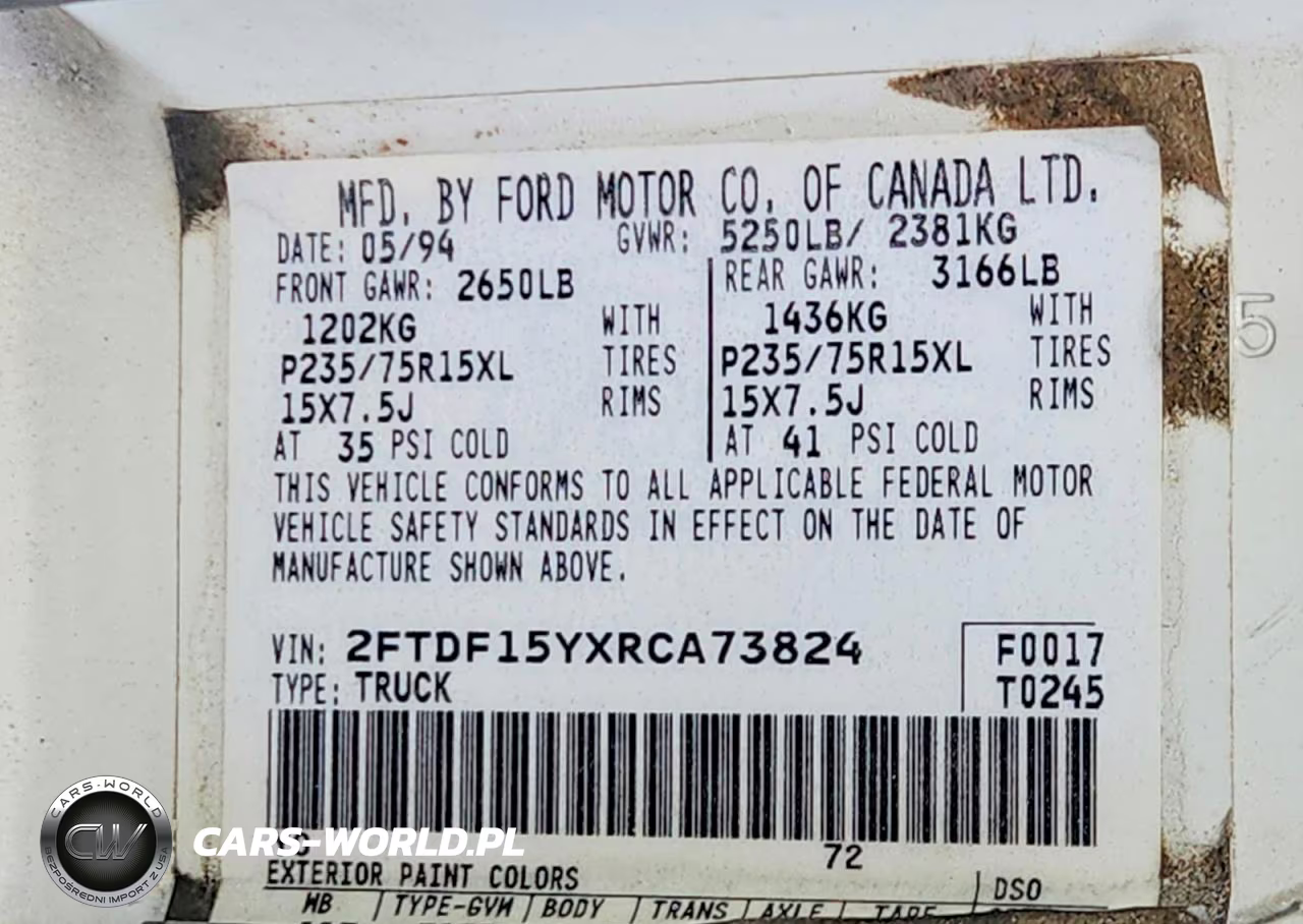 1994 Ford F150 VIN:2FTDF15YXRCA73824 - 13