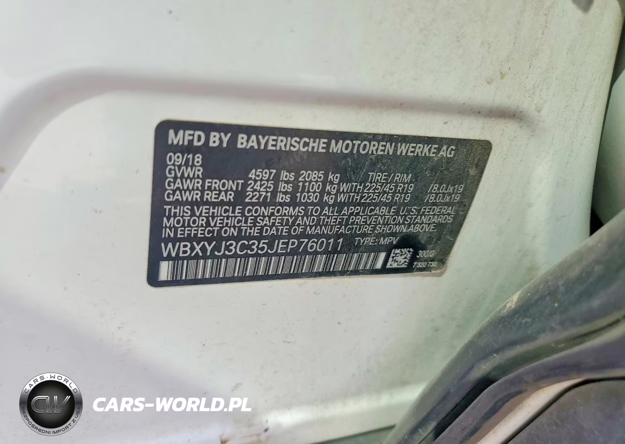 2018 BMW X2 Sdrive28I VIN:WBXYJ3C35JEP76011 - 13