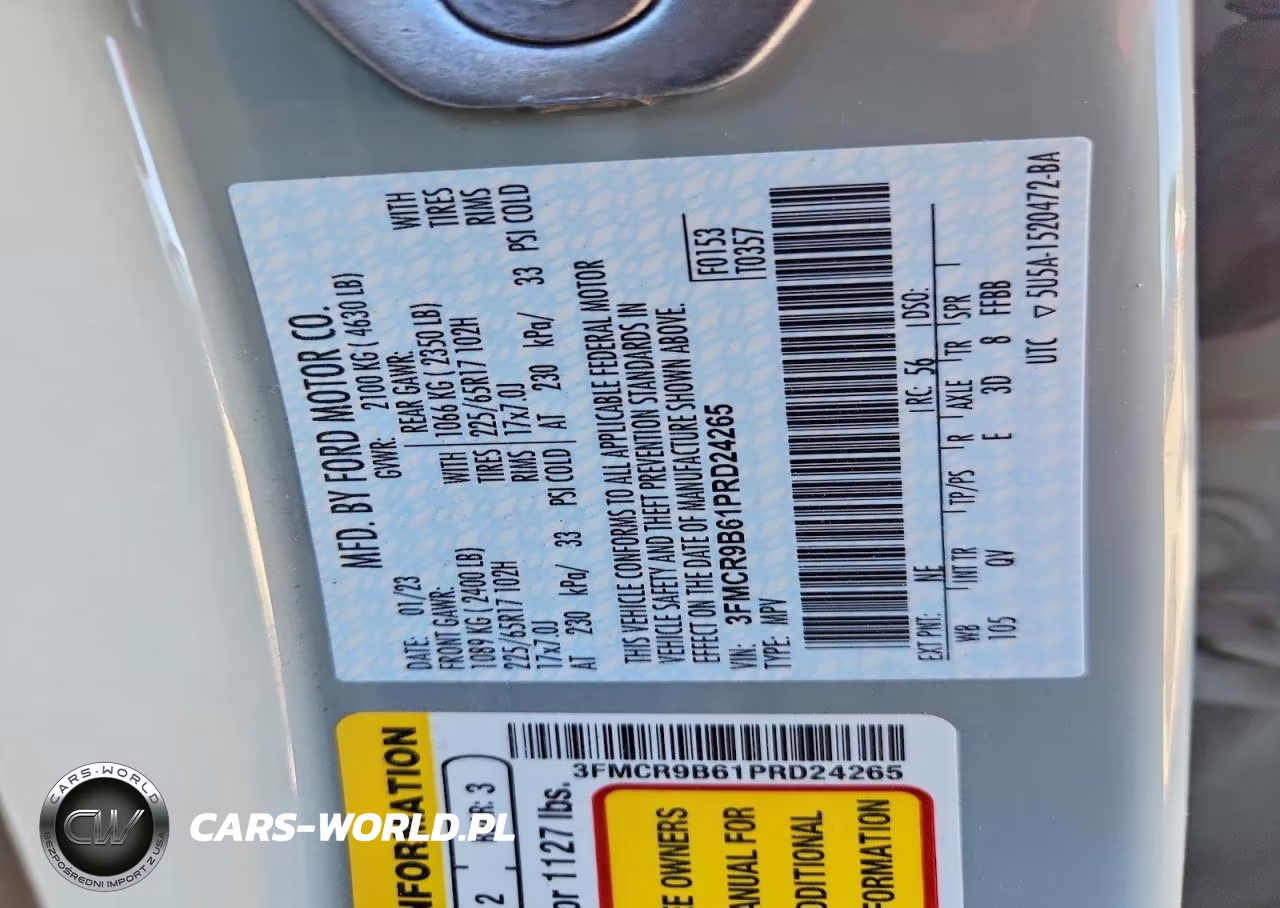 2023 Ford Bronco Sport Big Bend VIN:3FMCR9B61PRD24265 - 12