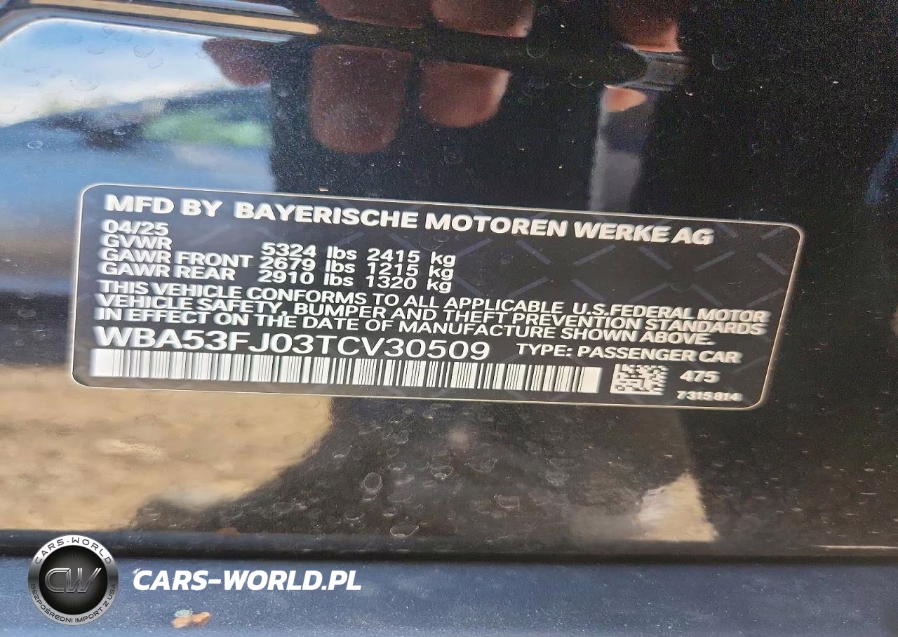2026 BMW 530 Xi VIN:WBA53FJ03TCV30509 - 12