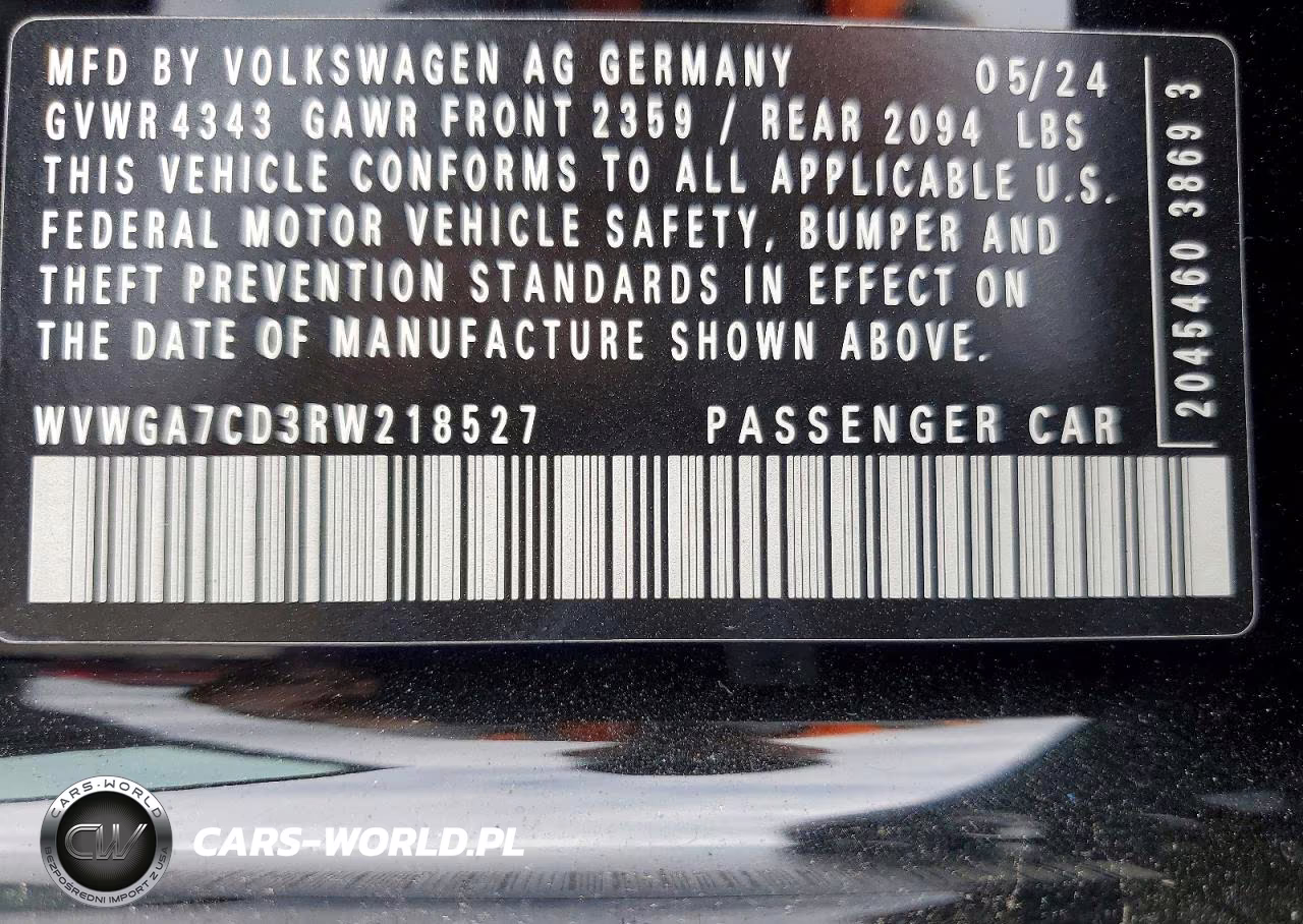 2024 Volkswagen Gti S VIN:WVWGA7CD3RW218527 - 12