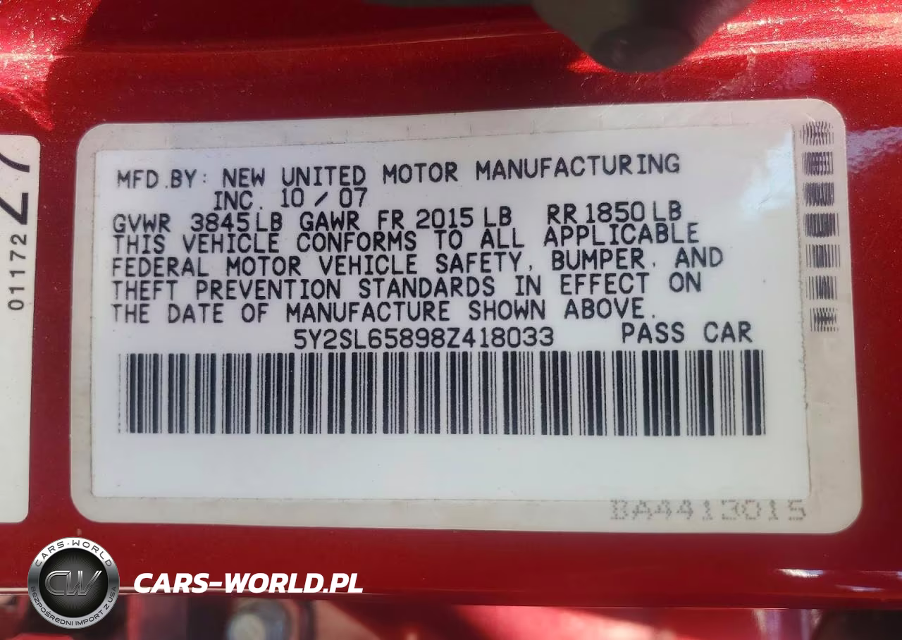 2008 Pontiac Vibe VIN:5Y2SL65898Z418033 - 12
