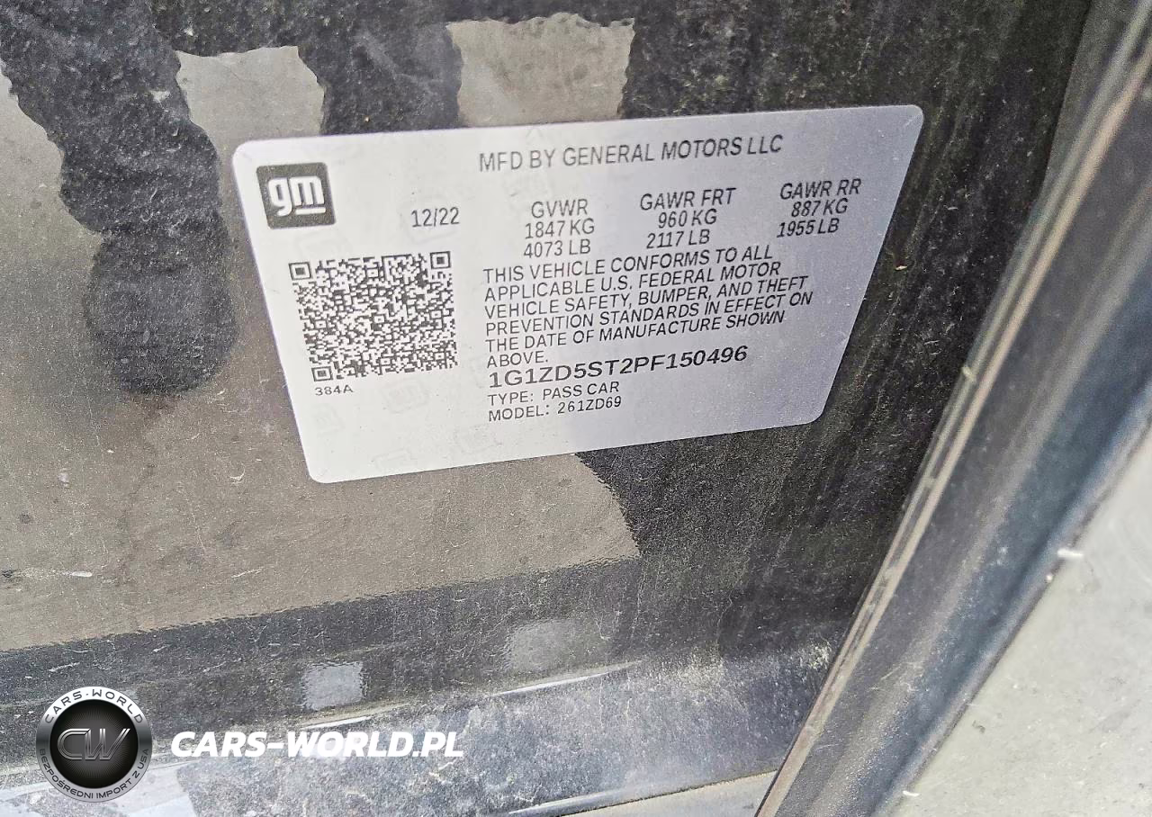2023 Chevrolet Malibu Lt VIN:1G1ZD5ST2PF150496 - 12