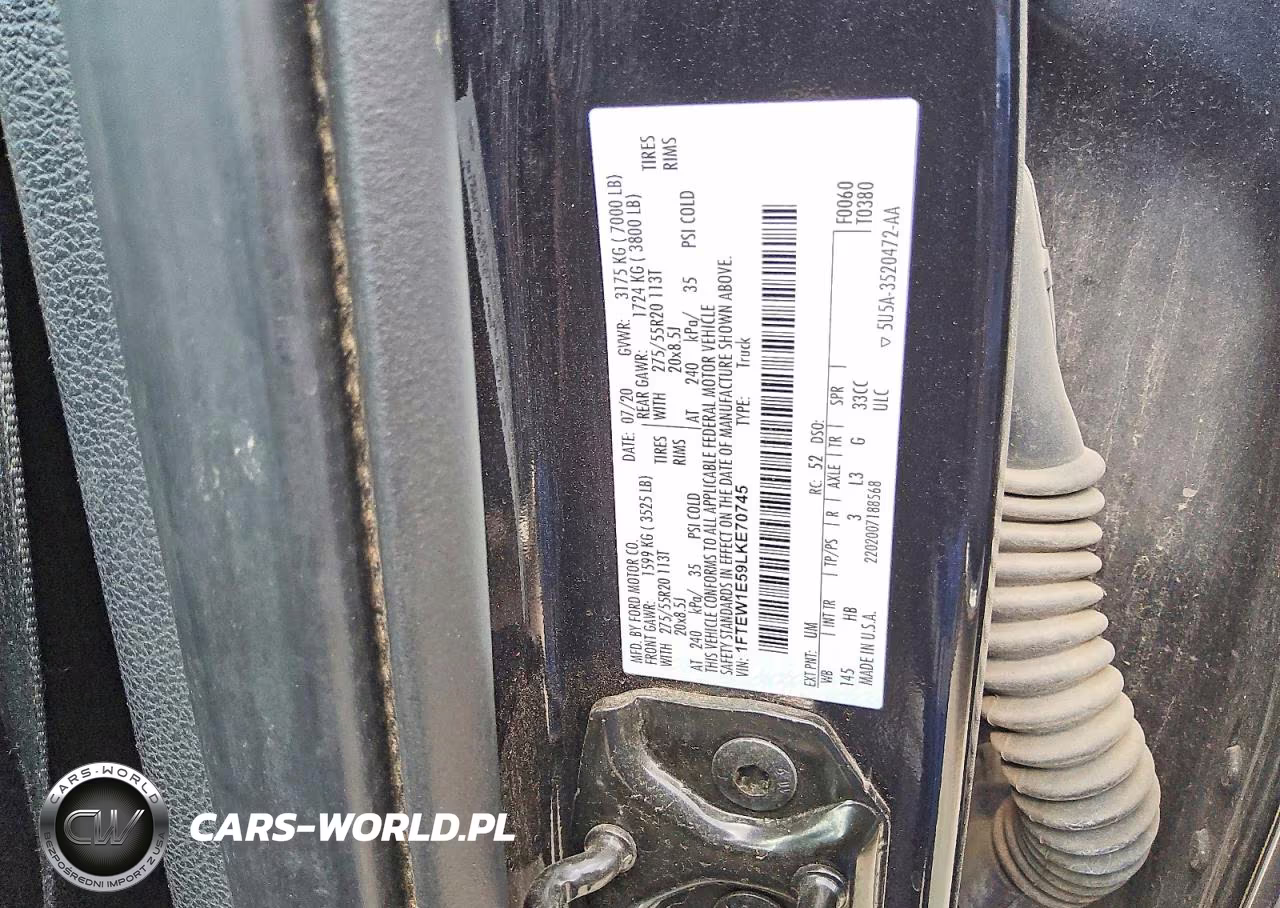 2020 Ford F150 Supercrew VIN:1FTEW1E59LKE70745 - 12