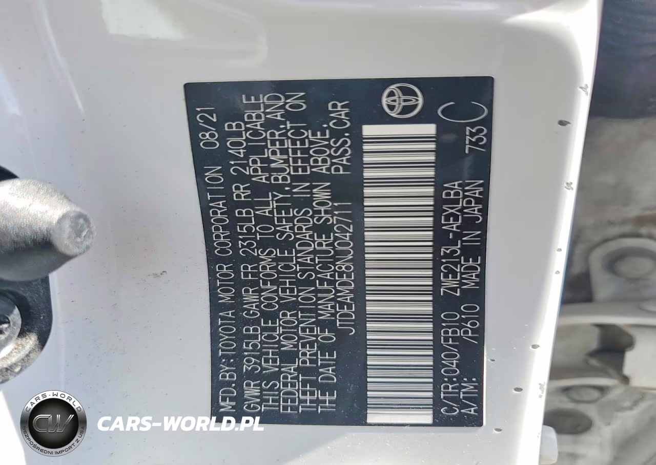 2022 Toyota Corolla Le VIN:JTDEAMDE8NJ042711 - 12