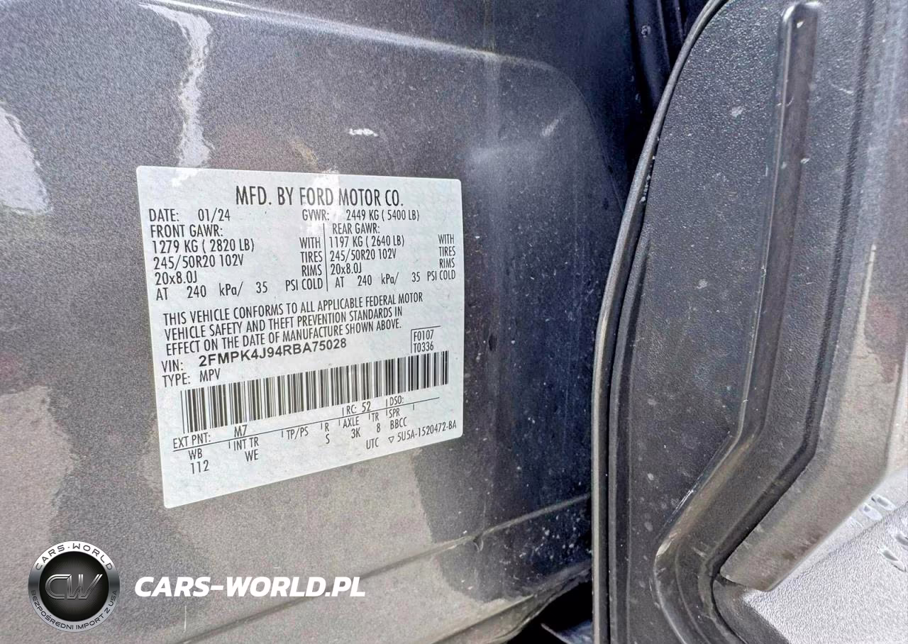 2024 Ford Edge Sel VIN:2FMPK4J94RBA75028 - 10