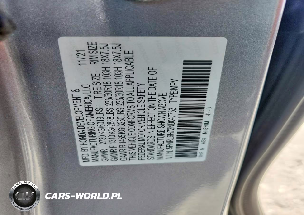2022 Honda Odyssey Exl VIN:5FNRL6H72NB047753 - 14