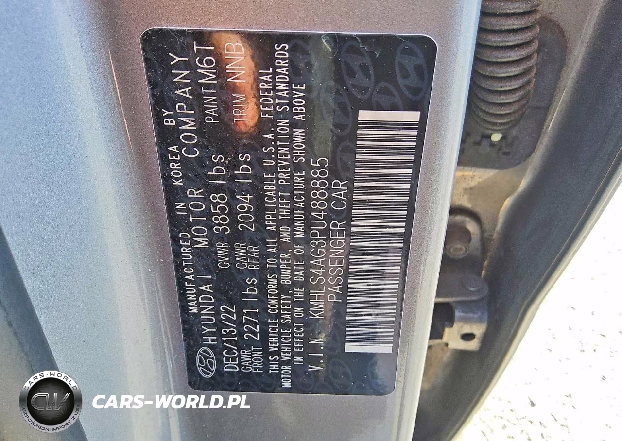 2023 Hyundai Elantra Sel VIN:KMHLS4AG3PU488885 - 12