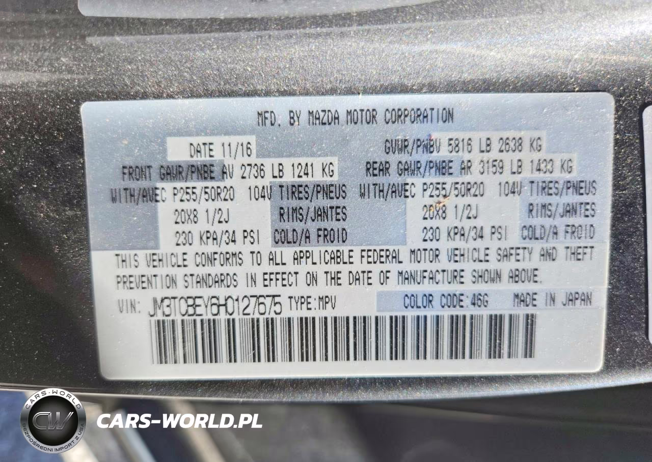 2017 Mazda Cx-9 Signature VIN:JM3TCBEY6H0127675 - 13