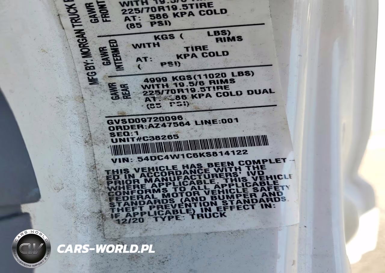 2019 Isuzu Npr Hd Delivery Truck VIN:54DC4W1C6KS814122 - 12