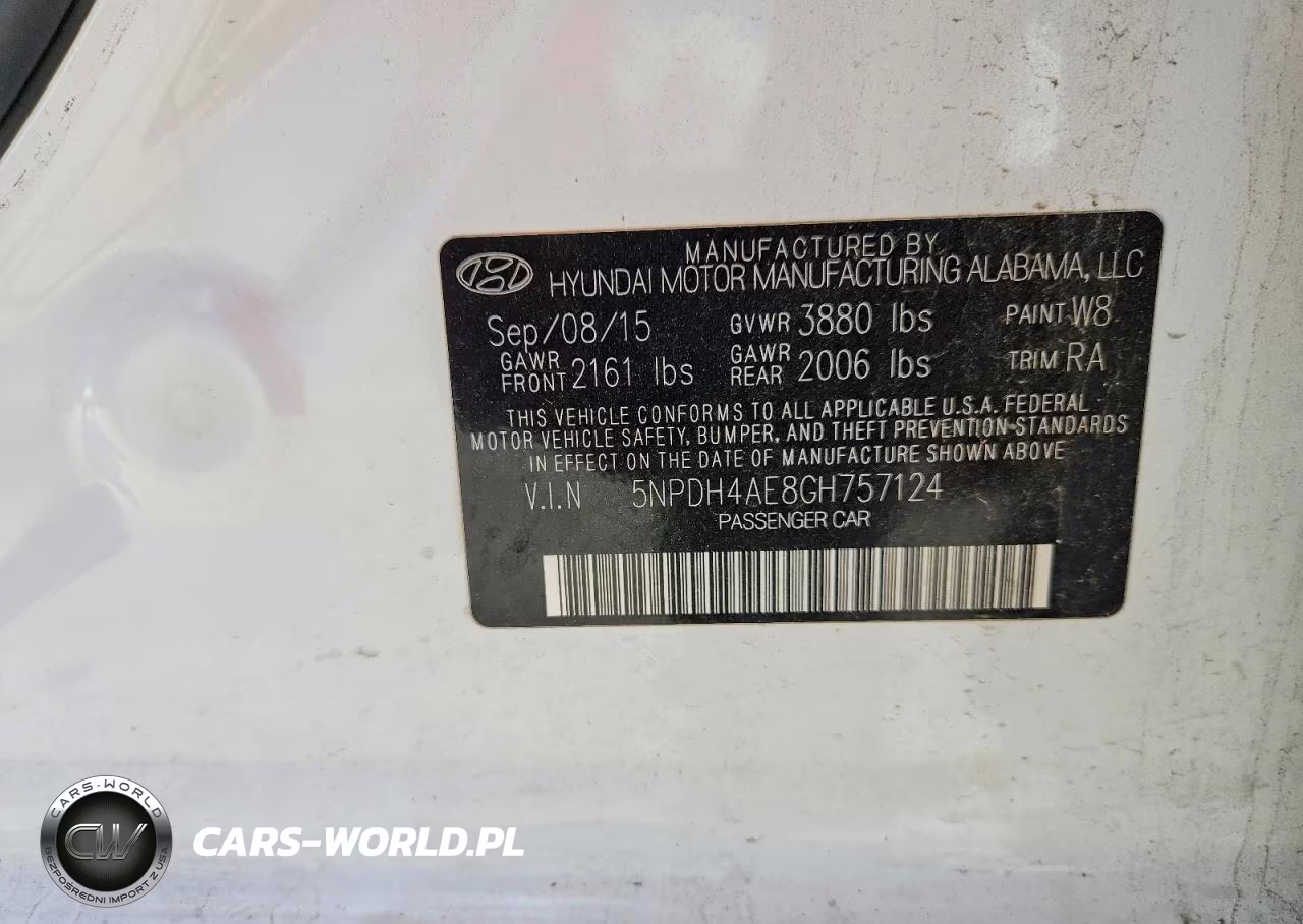 2016 Hyundai Elantra Se VIN:5NPDH4AE8GH757124 - 12