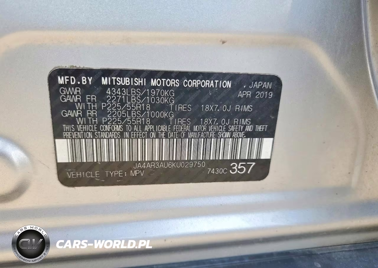 2019 Mitsubishi Outlander Sport Es VIN:JA4AR3AU6KU029750 - 13
