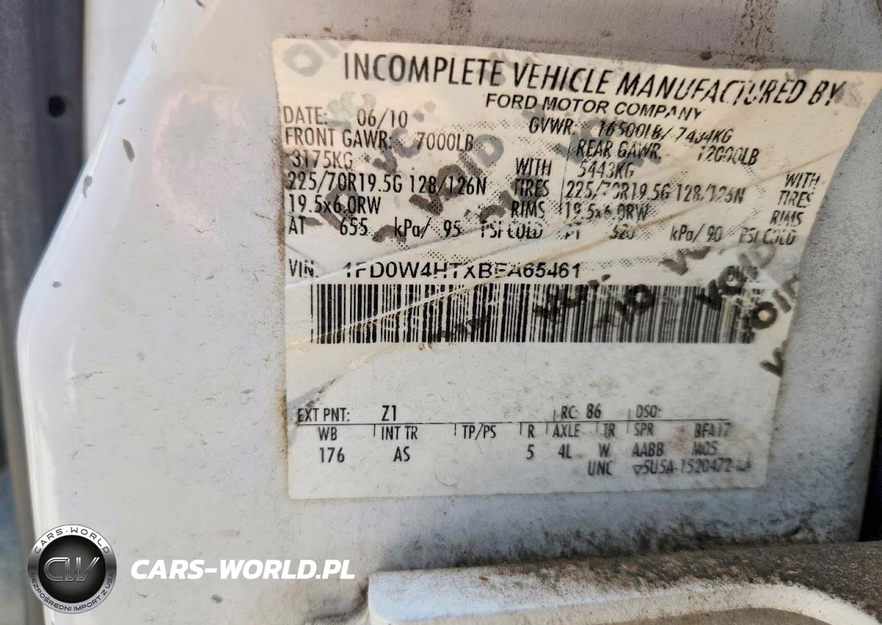 2011 Ford F450 Super Duty VIN:1FD0W4HTXBEA65461 - 12