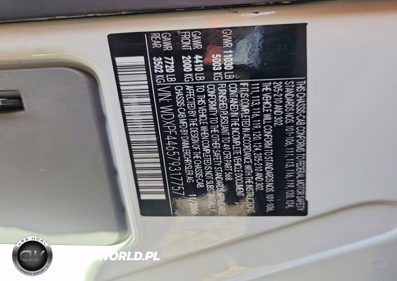 2007 Dodge Sprinter 3500 VIN:WDXPF446579317757 - 10