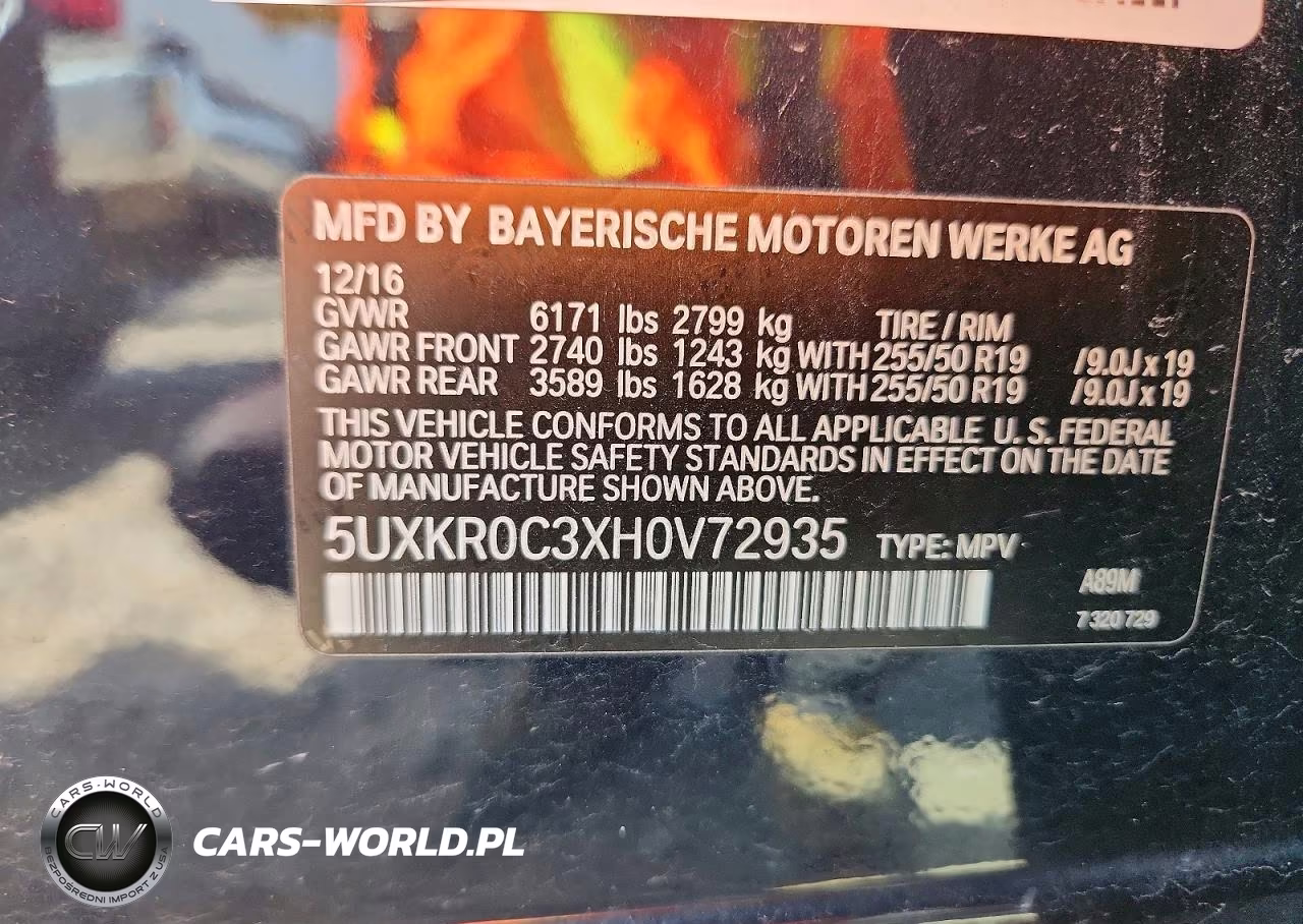 2017 BMW X5 xDrive35I VIN:5UXKR0C3XH0V72935 - 12