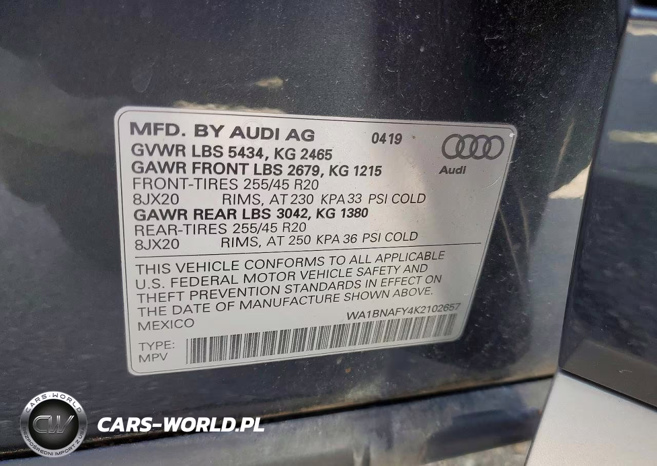2019 Audi Q5 Premium Plus VIN:WA1BNAFY4K2102657 - 14