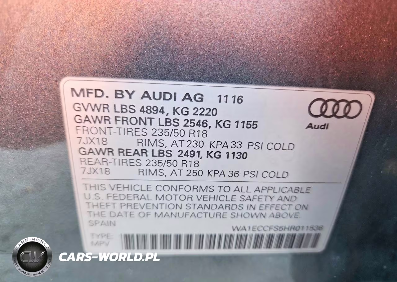 2017 Audi Q3 Premium VIN:WA1ECCFS5HR011536 - 13