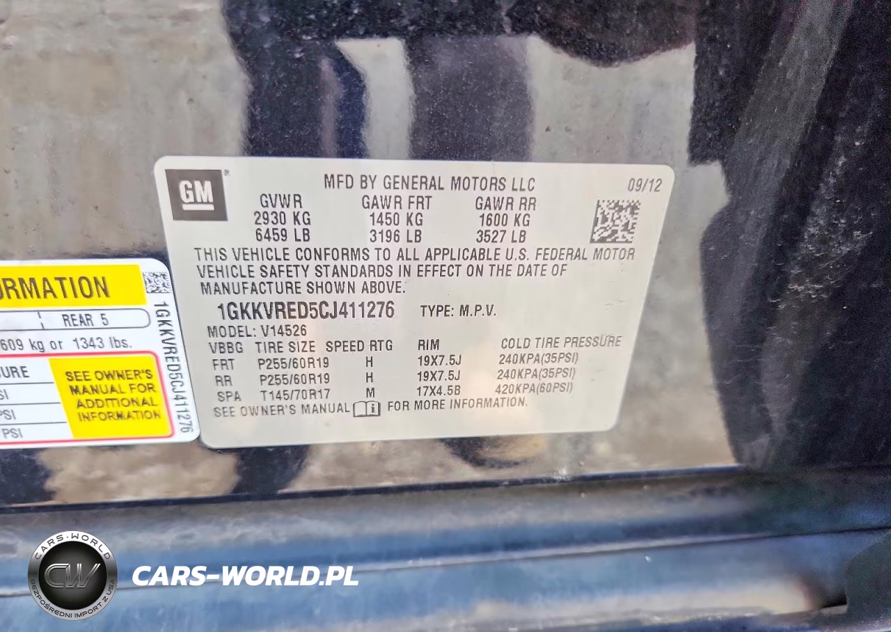 2012 GMC Acadia Slt-1 VIN:1GKKVRED5CJ411276 - 13