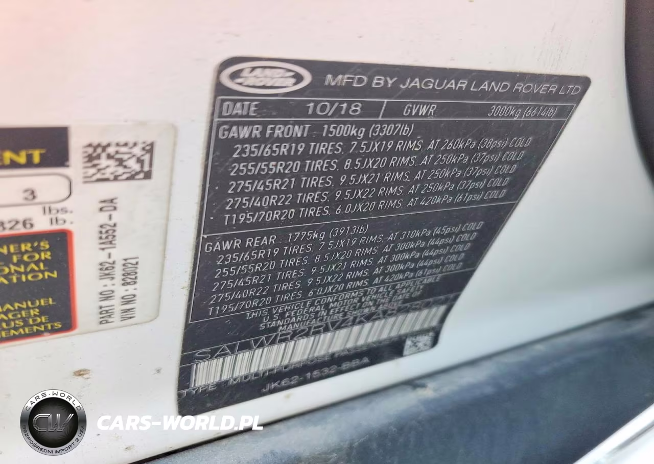 2019 Land Rover Range Rover Sport Hse VIN:SALWR2RV4KA828021 - 13