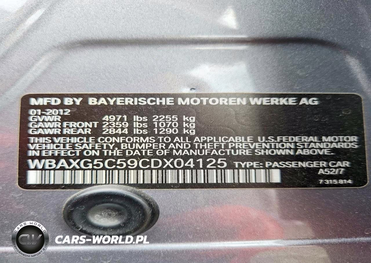 BMW 528 I VIN:WBAXG5C59CDX04125 - 12