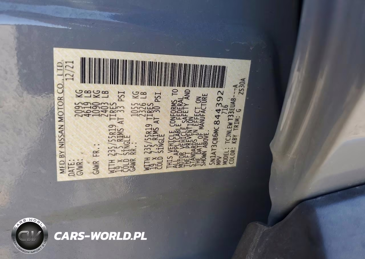 2021 Nissan Rogue Sl VIN:5N1AT3CB6MC844392 - 13