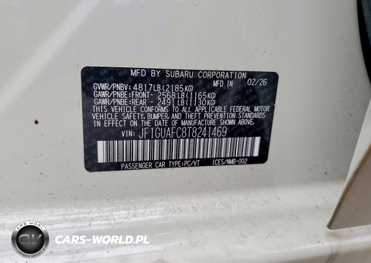 2026 Subaru Impreza Sport VIN:JF1GUAFC8T8241469 - 12
