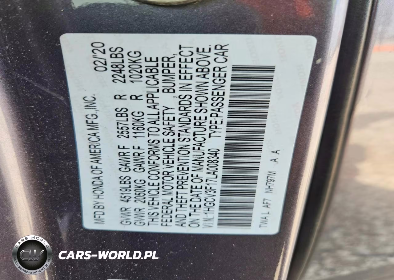 2020 Honda Accord Hybrid VIN:1HGCV3F17LA008340 - 12