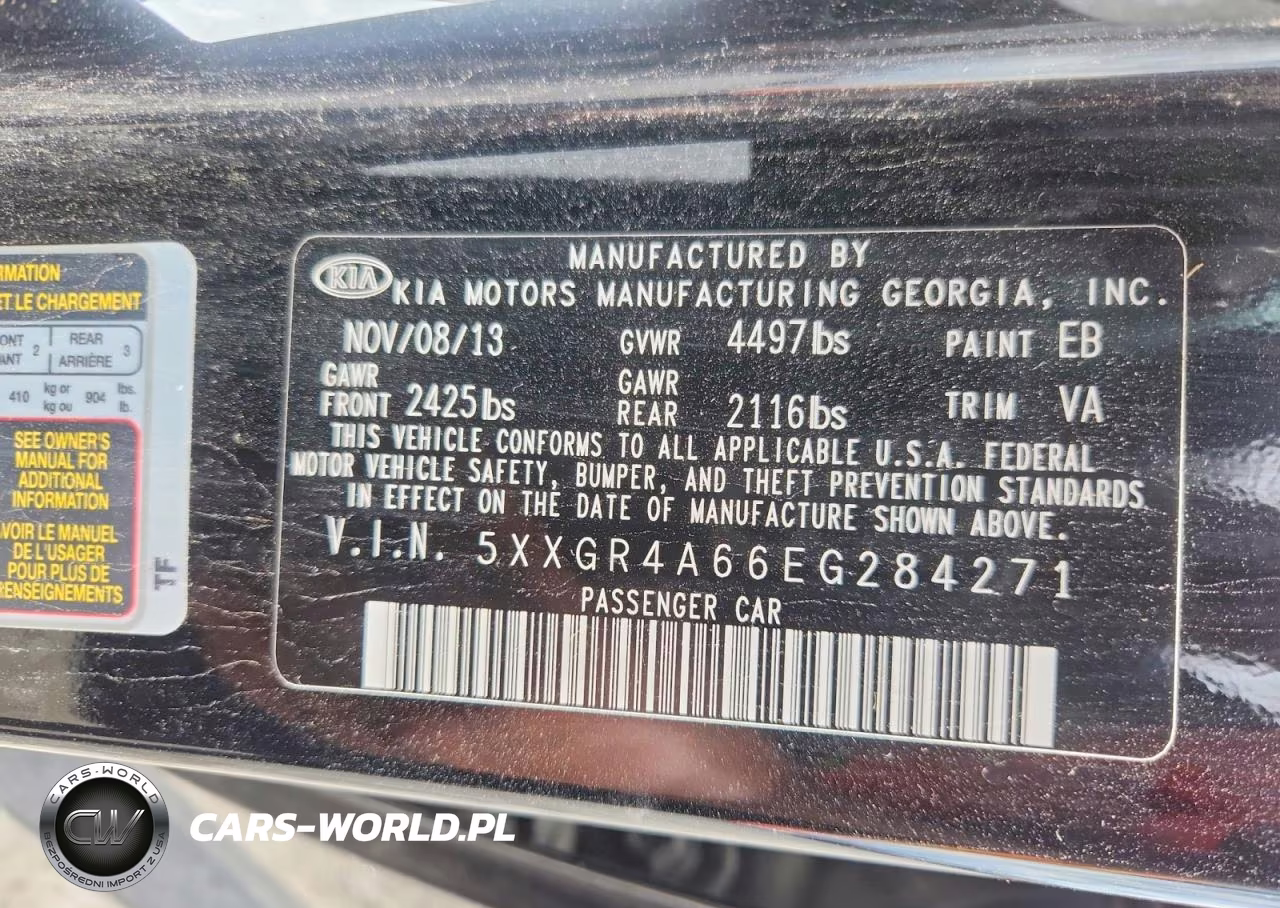 2014 Kia Optima Sx VIN:5XXGR4A66EG284271 - 12